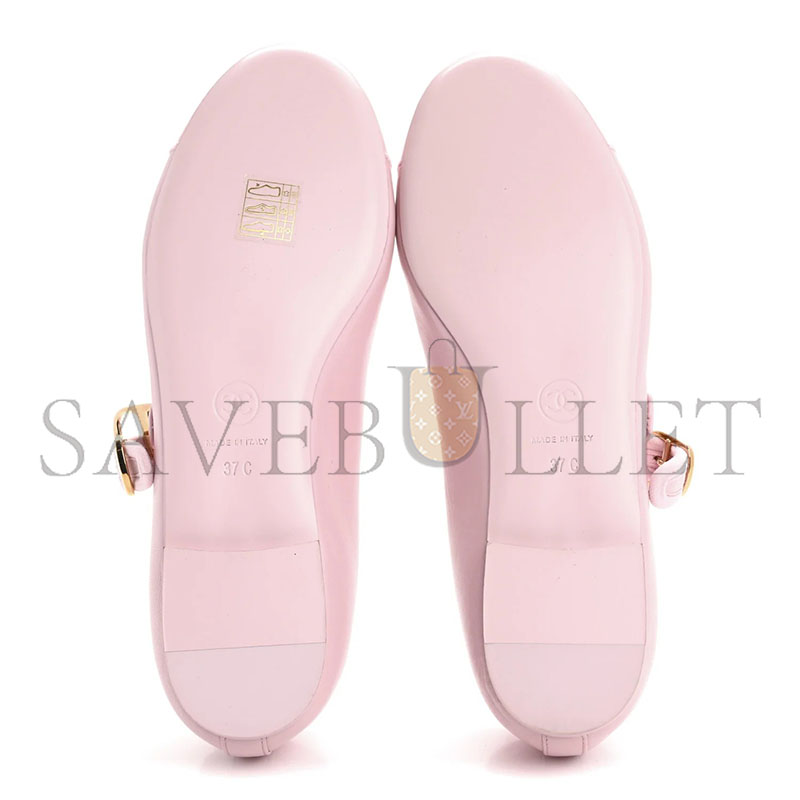 Ch**el lambskin mary jane flats pink